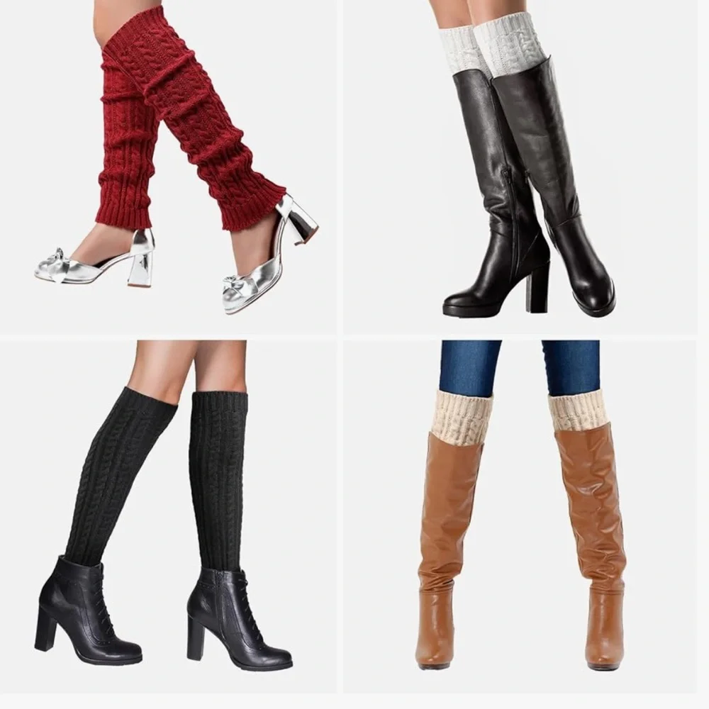 🌟🌟BACK IN STOCK!!🌟🌟20” Cable Knit Tall Leg Warmers